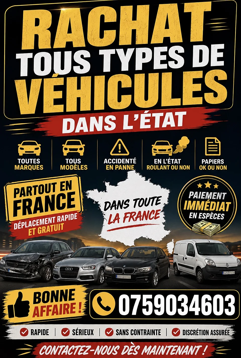 Rachat tous type voiture utilitaire ect — photo 1